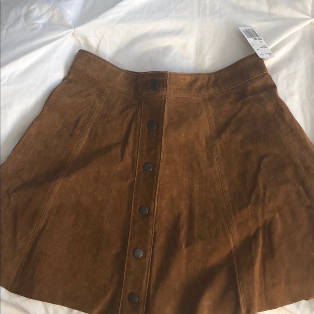 Faux suede skirt